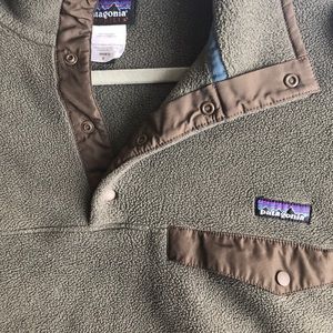 Patagonia Synchilla Olive Snap-T Pullover